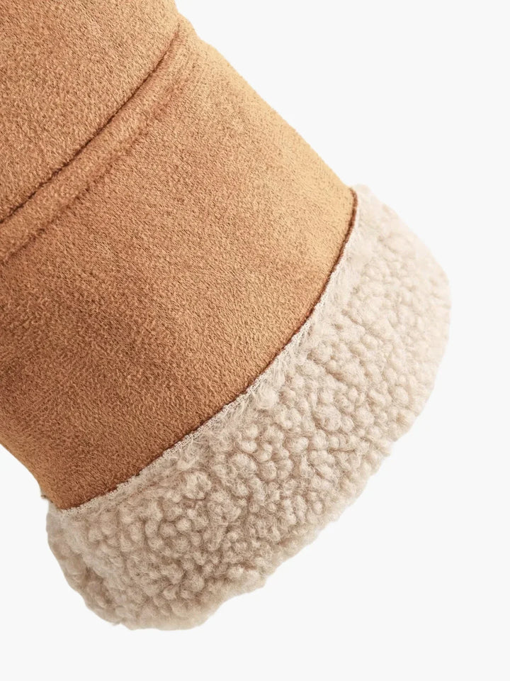 Lune London | Sherpa-lined faux leather jacket