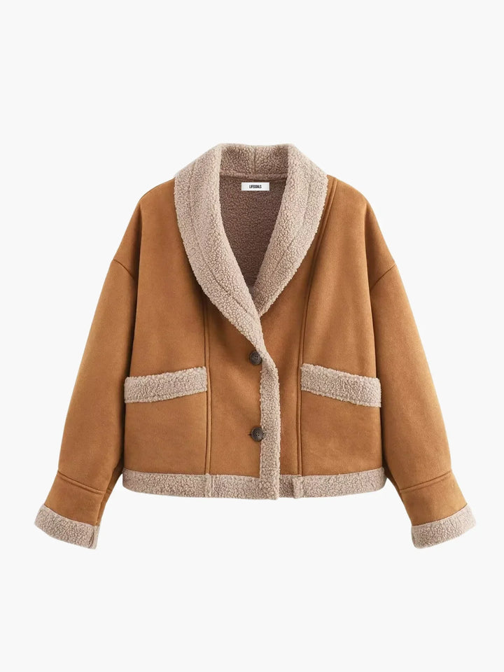 Lune London | Sherpa-lined faux leather jacket