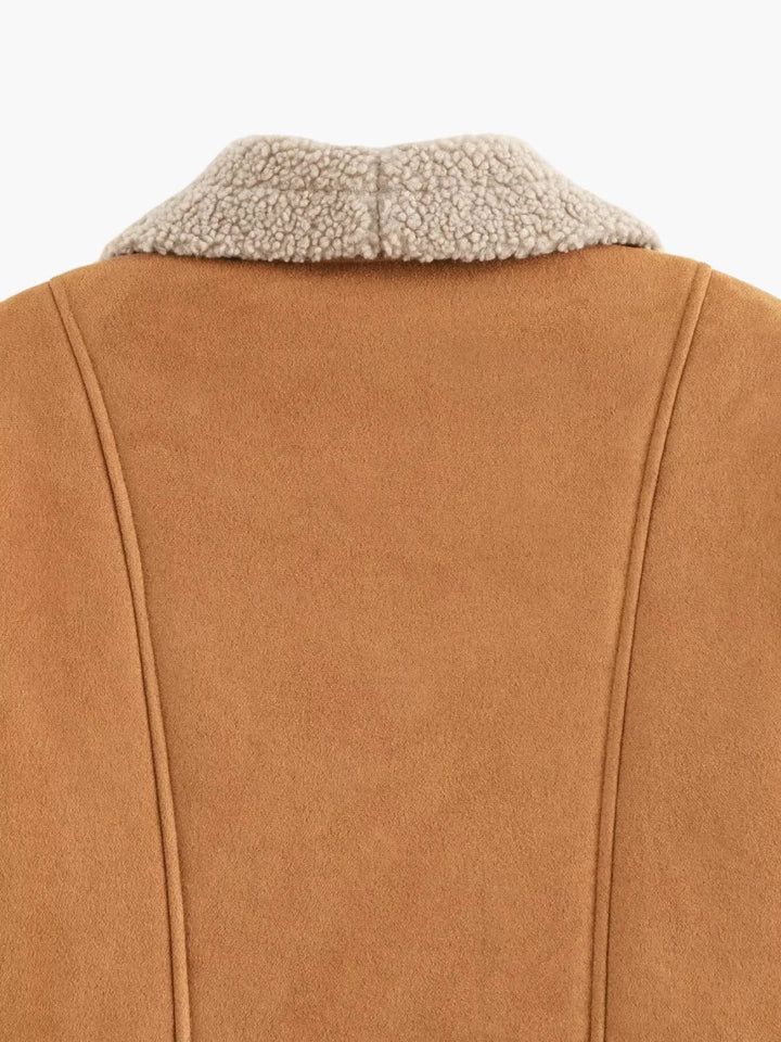 Lune London | Sherpa-lined faux leather jacket