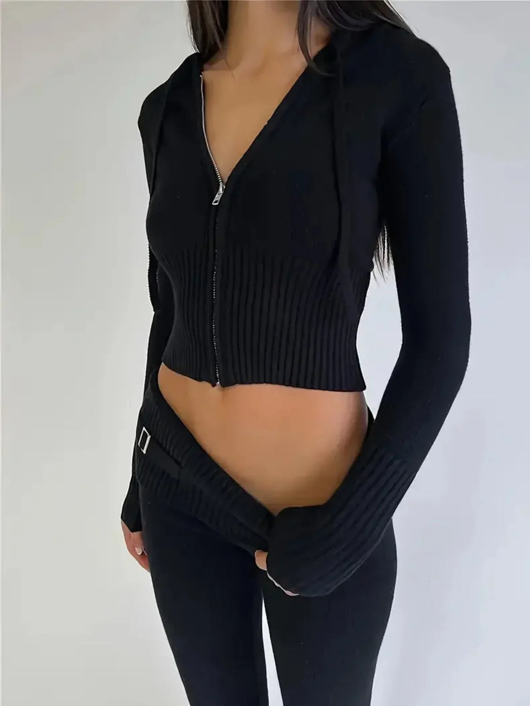 Chic und Stil | Up Knit Hoodie and Jogger Set