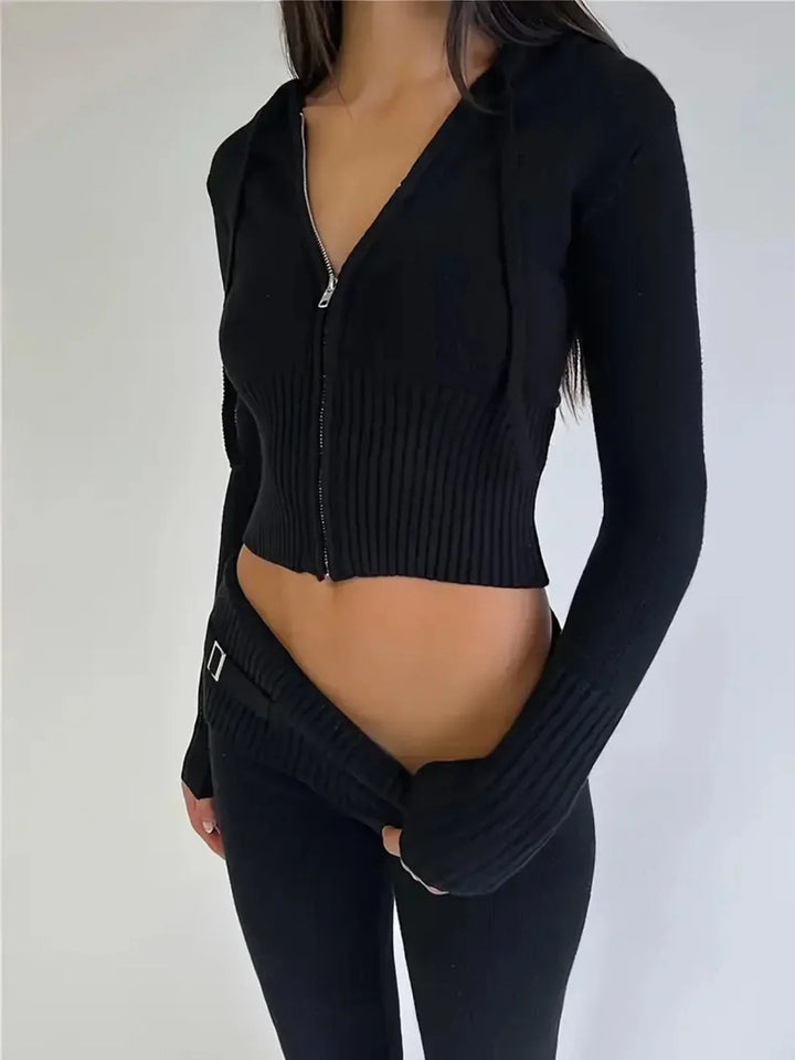 Chic und Stil | Up Knit Hoodie and Jogger Set