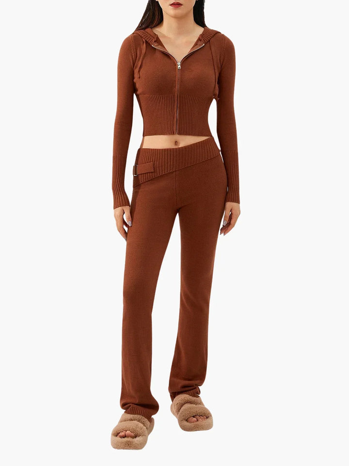 Chic und Stil | Up Knit Hoodie and Jogger Set