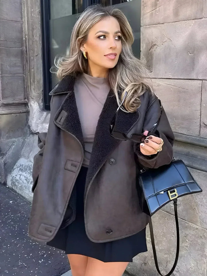 Lune London | Stylish Faux Shearling Coat