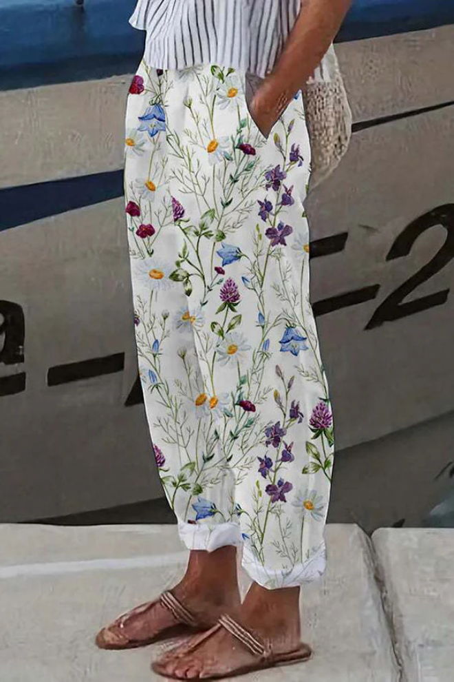 Lune London | Casual Unique Printed Button Pocket Pants