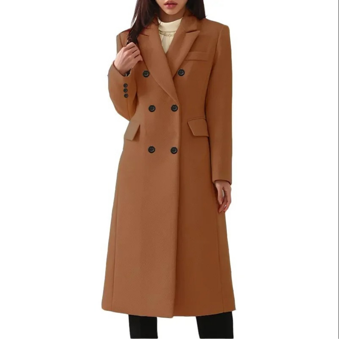 Lune London | Longer Wool Women's Coat with Double Collar