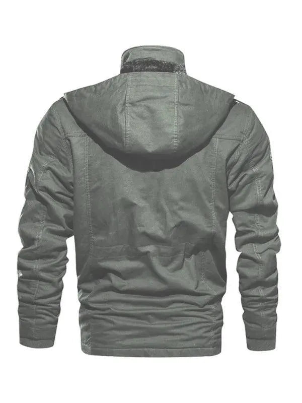 Lune London | Loose Stand Collar Hoodie Jacket for Men Winter