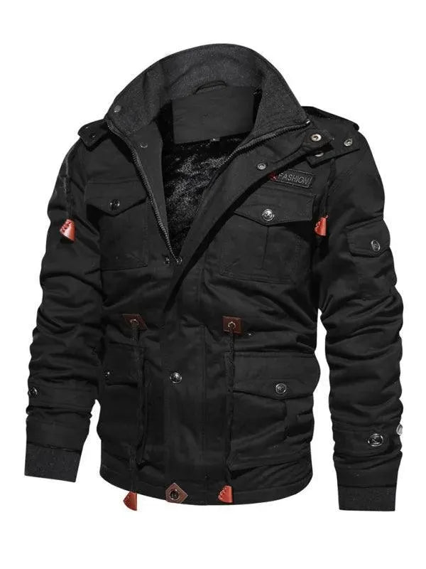 Lune London | Loose Stand Collar Hoodie Jacket for Men Winter