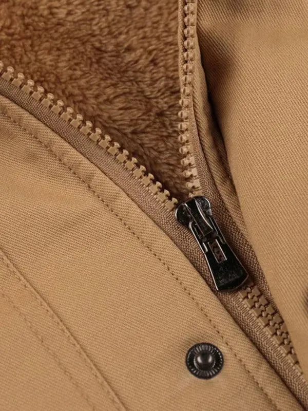 Lune London | Loose Stand Collar Hoodie Jacket for Men Winter