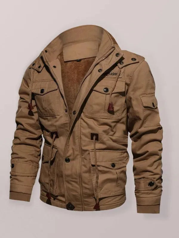 Lune London | Loose Stand Collar Hoodie Jacket for Men Winter