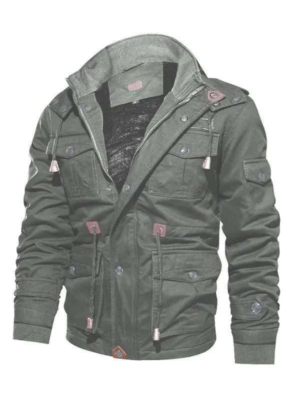 Lune London | Loose Stand Collar Hoodie Jacket for Men Winter