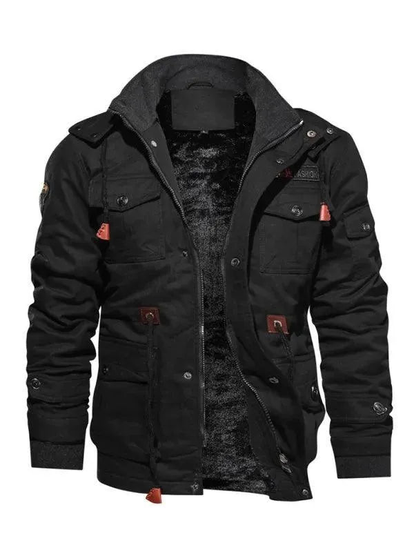 Lune London | Loose Stand Collar Hoodie Jacket for Men Winter
