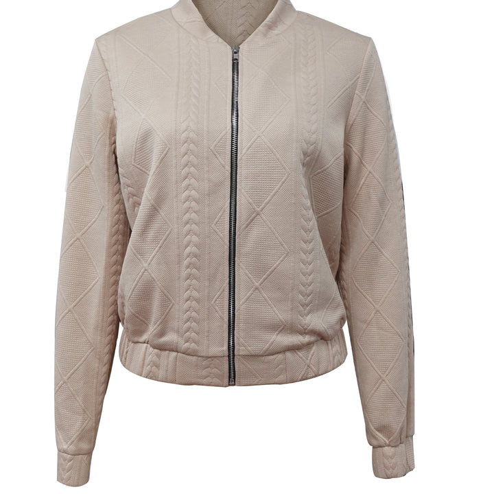 Lune London | Casual bomber jacket with solid color texture