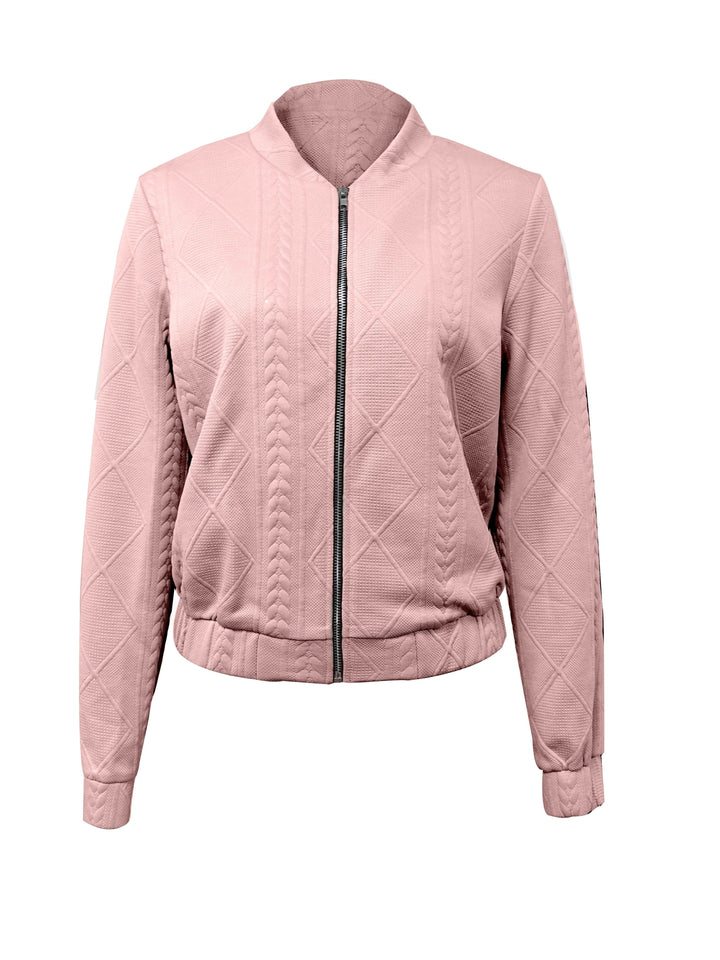 Lune London | Casual bomber jacket with solid color texture