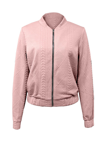 Lune London | Casual bomber jacket with solid color texture