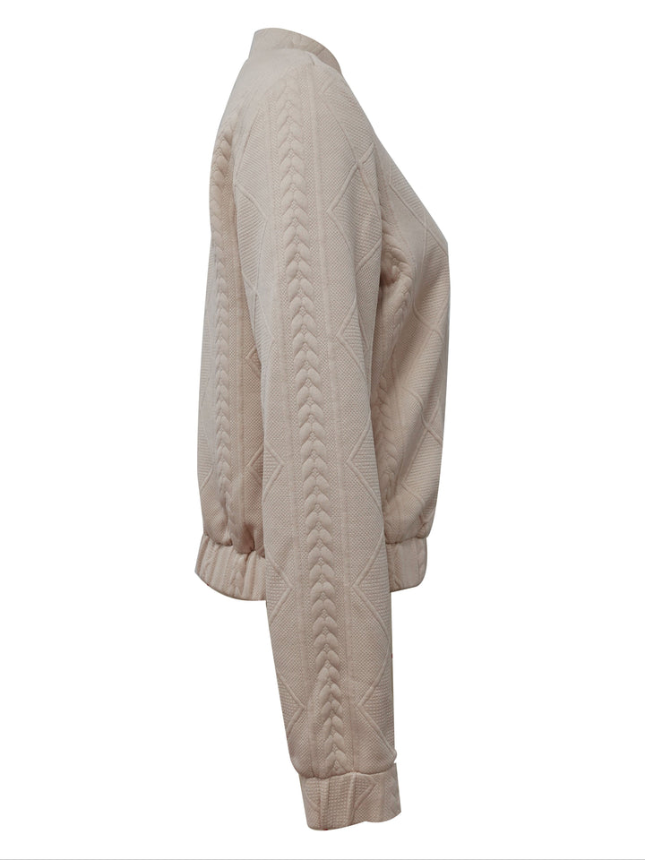 Lune London | Casual bomber jacket with solid color texture