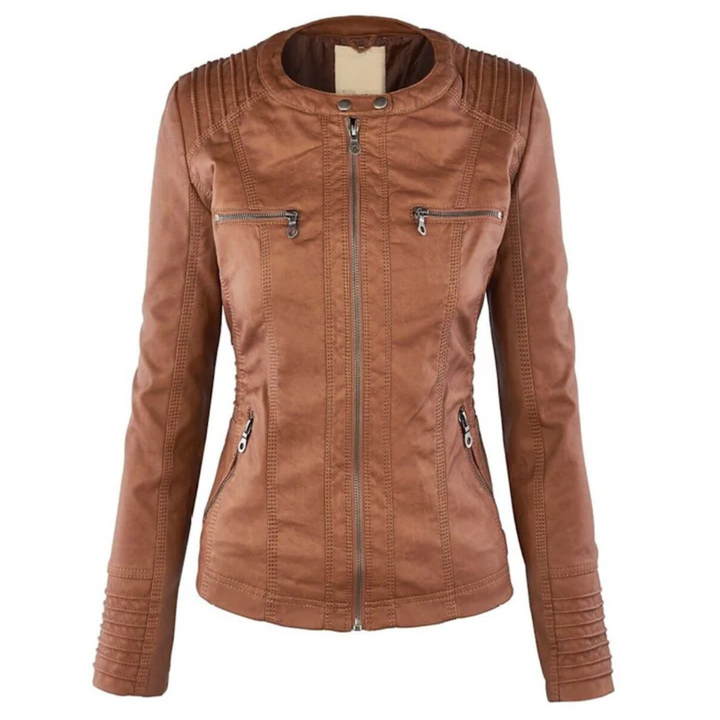 Lune London | Elegant Leather Women's Jacket with Hood
