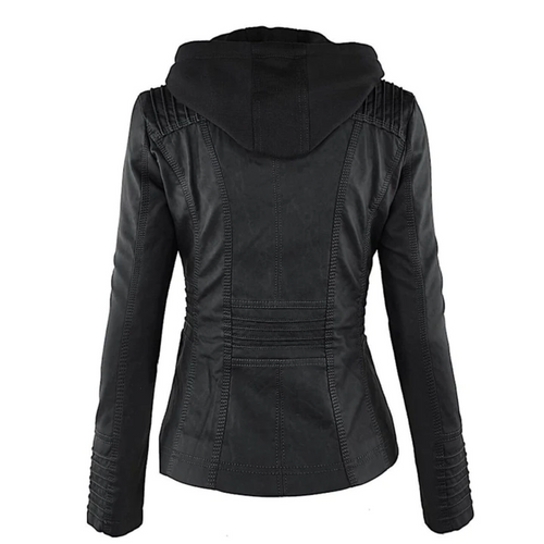 Lune London | Elegant Leather Women's Jacket with Hood