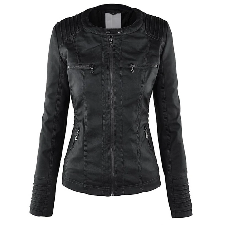 Lune London | Elegant Leather Women's Jacket with Hood
