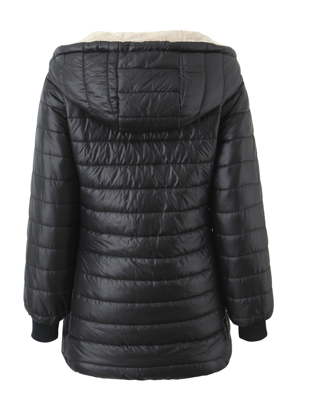 Lune London | Women's Padded Hooded Jacket in Solid Color Design