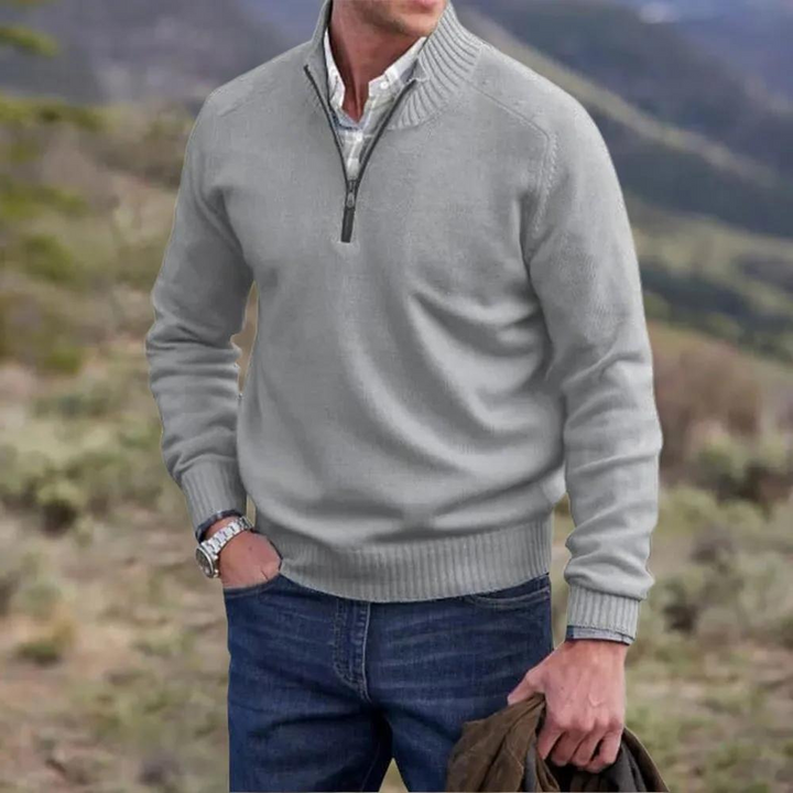 Lune London | Luxurious Cashmere Zip-Up Men's Sweater