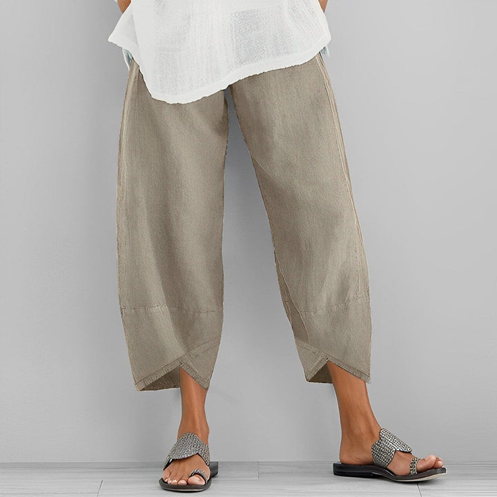 Lune London | Trendy Wide Asymmetric Linen Pants for Women