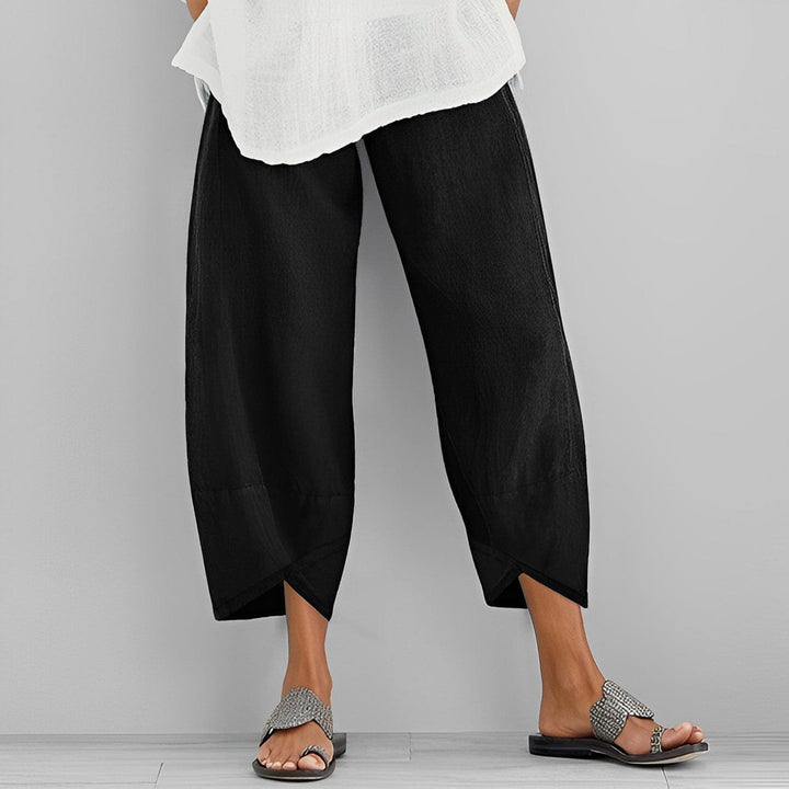 Lune London | Trendy Wide Asymmetric Linen Pants for Women