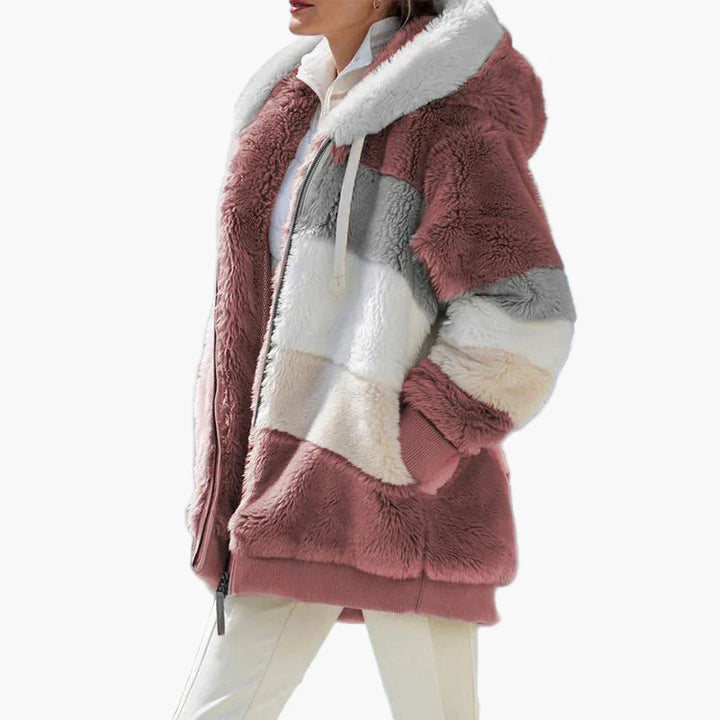 Lune London | Striped Winter Hoodie - Trendy Casual Jacket for Cold Days