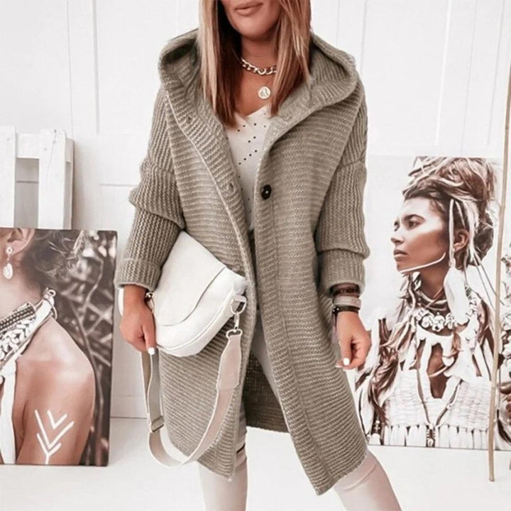 Lune London | Gilet à boutons et capuche pour femmes
