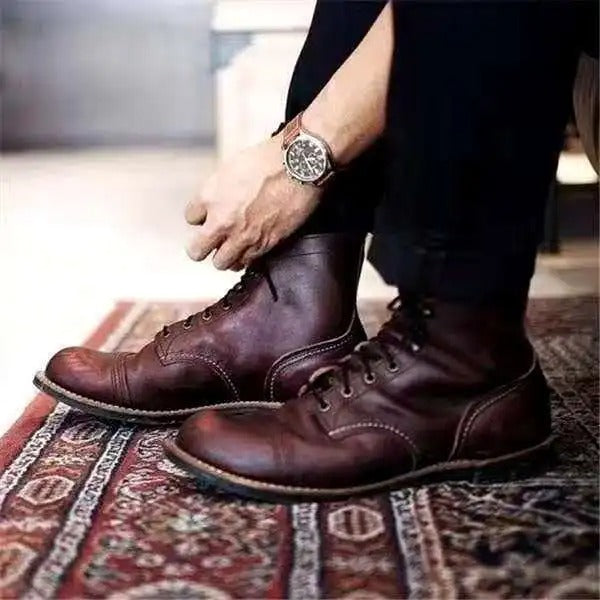 Lune London | Vintage Leather Boots with Lacing
