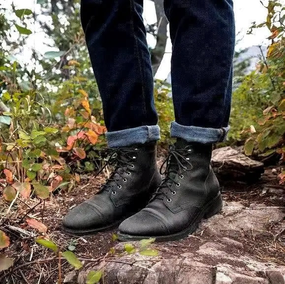 Lune London | Vintage Leather Boots with Lacing