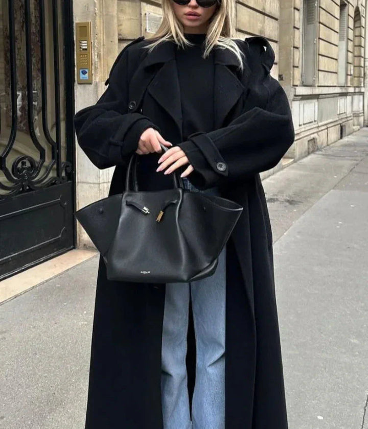 Lune London | Double-Breasted Wool Blend Coat