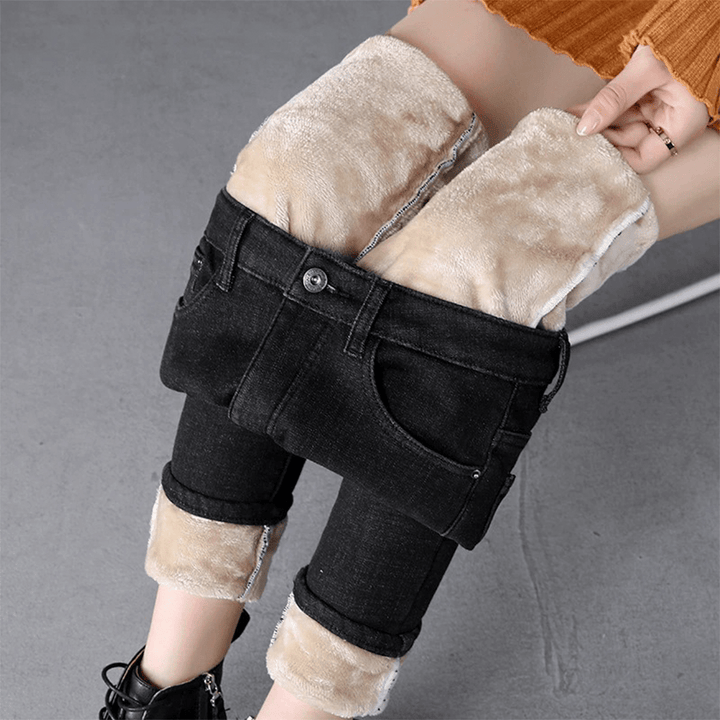 Lune London | Jeans extensibles en polaire et chauds