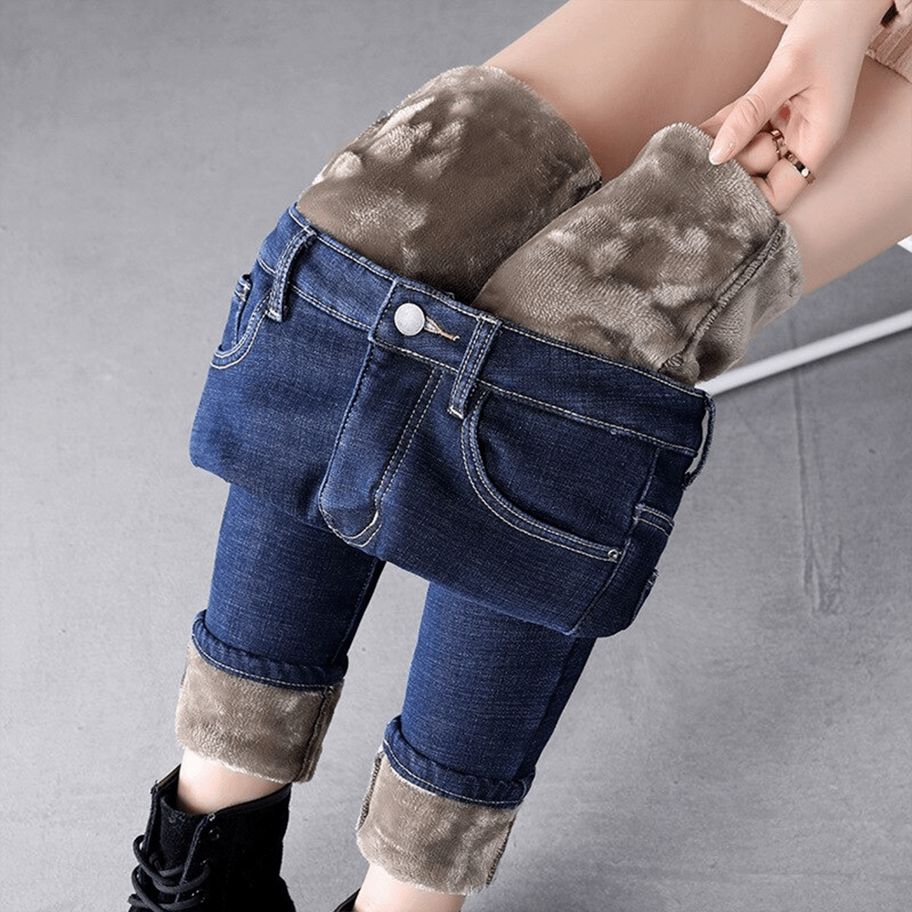 Lune London | Jeans extensibles en polaire et chauds