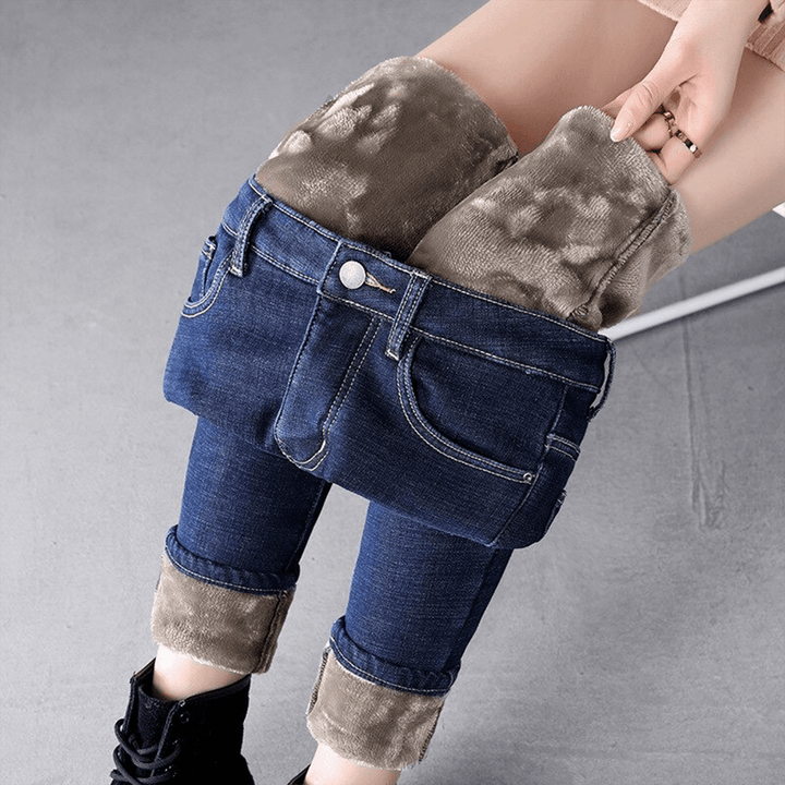 Lune London | Jeans extensibles en polaire et chauds