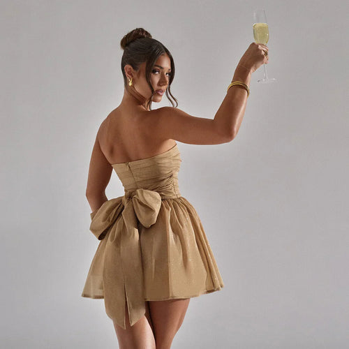 Lune London | Sparkling dress with large bow