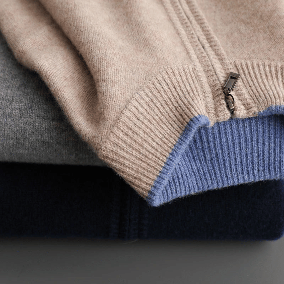 Lune London | Men's Cashmere Zip Jacket