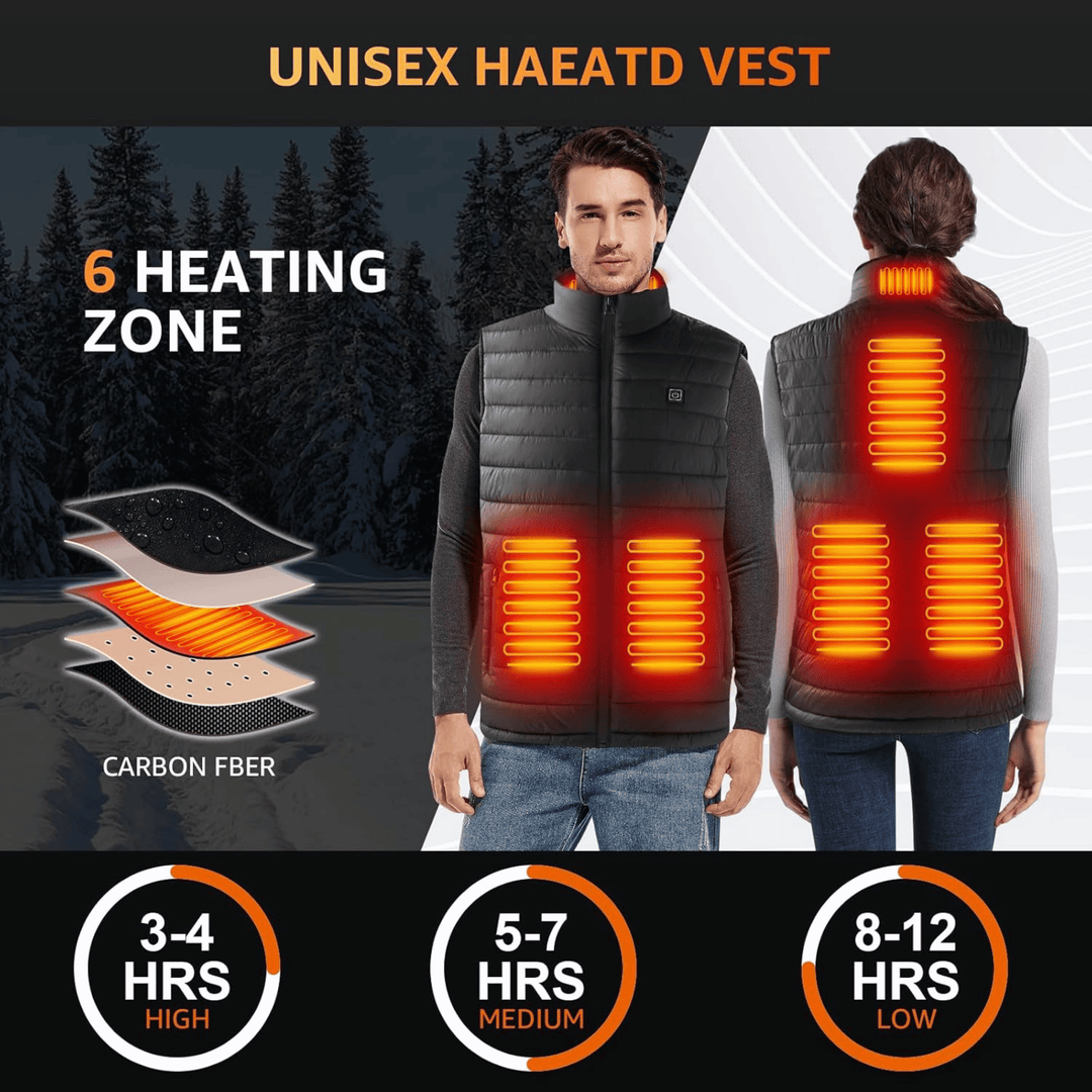 Lune London | Men's Heating Vest Lightweight Heated Body Warmer Jacket