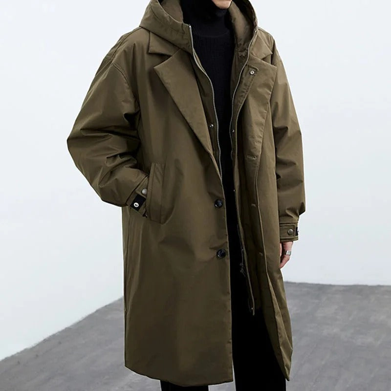 Lune London | Men's Parka Detachable Hood with Button and Zipper