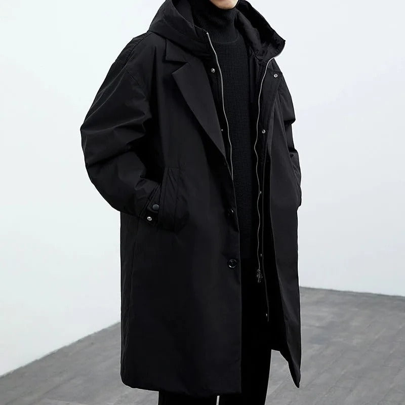 Lune London | Men's Parka Detachable Hood with Button and Zipper