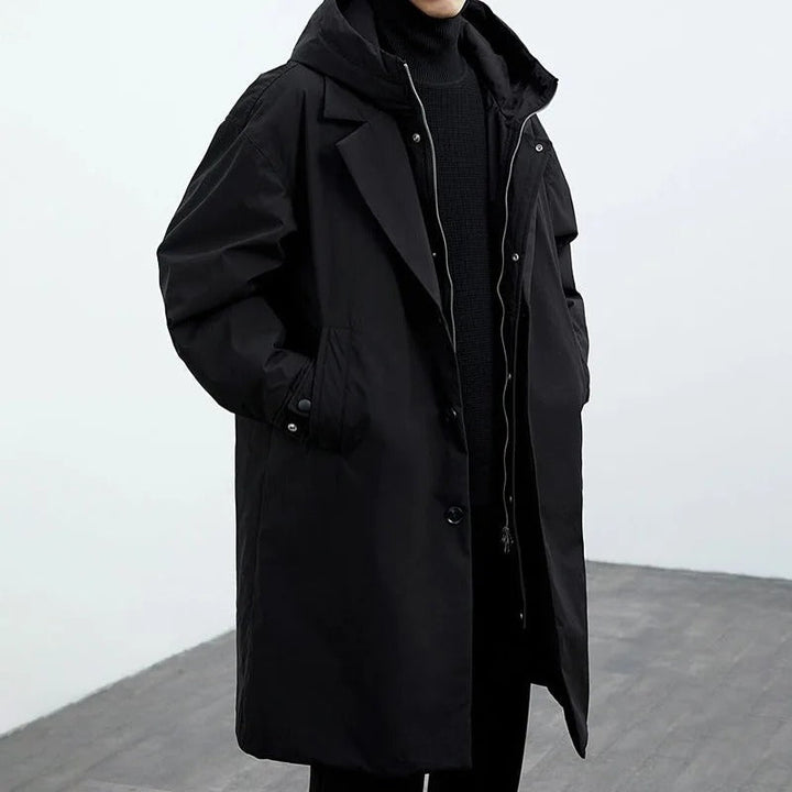 Lune London | Men's Parka Detachable Hood with Button and Zipper