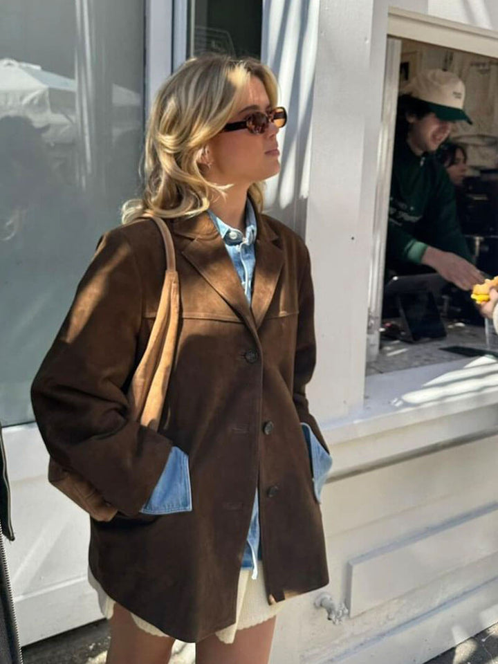 Lune London | Faux Suede Blazer Jacket