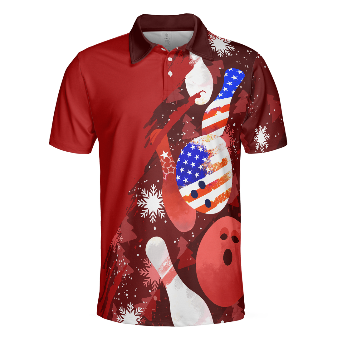 Lune London | American flag Christmas bowling ball and pins polos for men