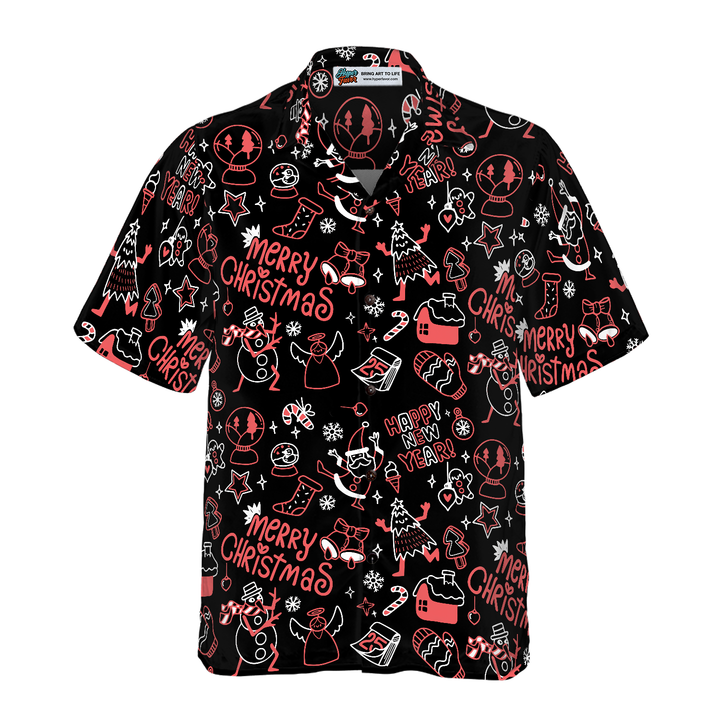 Lune London | Christmas Hawaiian shirts Hyperfavor, Christmas striped short sleeve shirt, Christmas gift idea for men and women