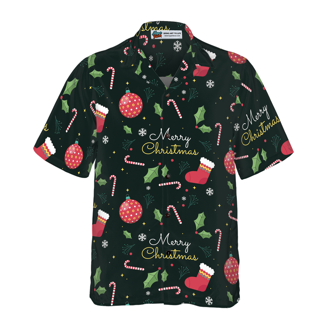 Lune London | Hyperfavor Christmas Hawaiian Shirts, Short Sleeve Merry Christmas Pattern Shirt, Christmas Shirt Gift Idea for Men and Women