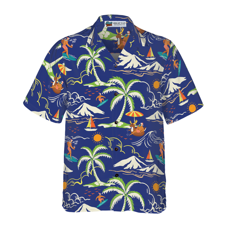 Lune London | Hawaiian shirts Hyperfavor Christmas, Santa beach summer pattern 3 short sleeve shirts, Christmas gift idea for men and women
