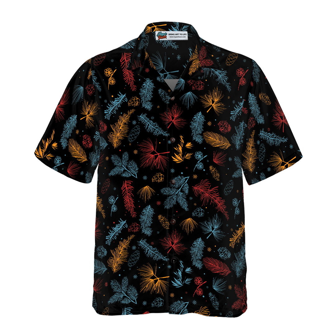Lune London | Hyperfavor Santa Beach Muster 2 Hawaiian Shirt, Short Sleeve Christmas Button-Up Shirt for Men and Women