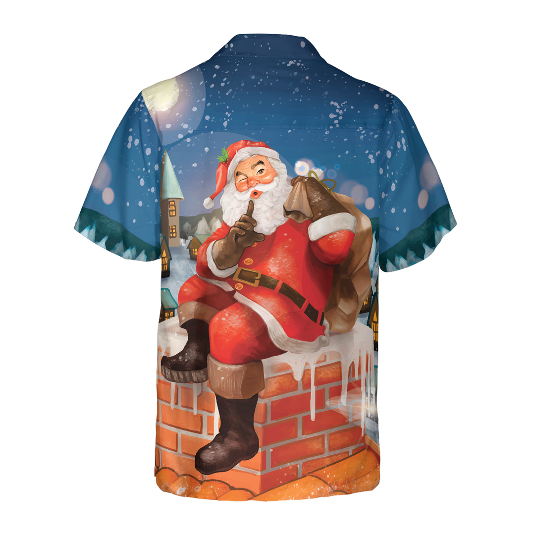 Lune London | Hawaiian shirts, Santa with short sleeve gift t-shirt, Christmas gift t-shirt idea for men and women
