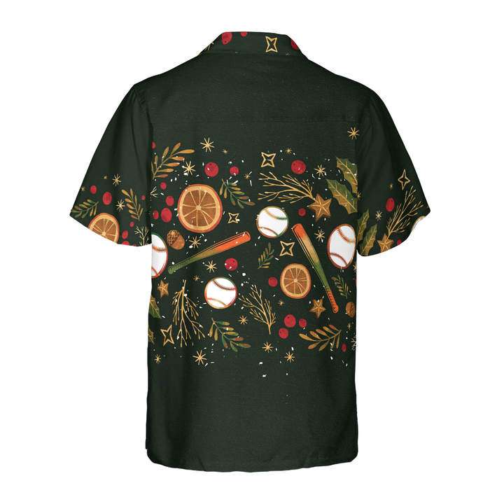 Lune London | Hyperfavor Christmas Hawaiian Shirts for Men and Women, Christmas Baseball Pattern Hawaiian Shirt with Buttons and Short Sleeves