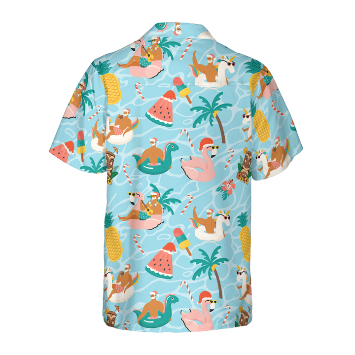 Lune London | Hyperfavor Christmas Hawaiian Shirts, Santa Summer Beach Shirt Short Sleeve, Christmas Gift Shirt Idea for Men and Women