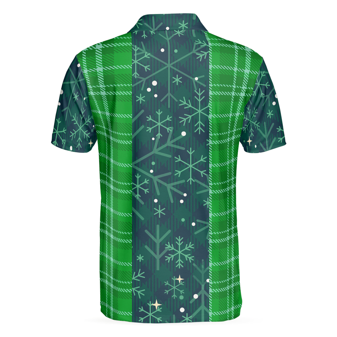 Lune London | Christmas Bowling Shirt with Tartan Flannel Pattern Men's Polo Shirts